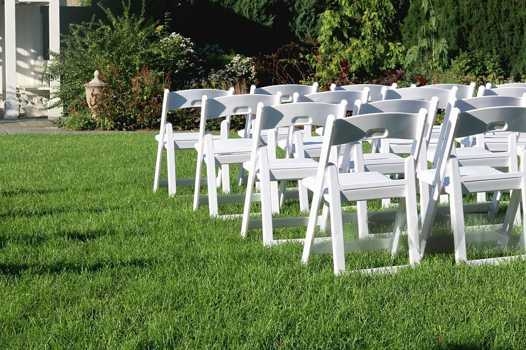 White Resin Folding Chair -- 1000 lb Capacity, Commercial Grade for Weddings & Events