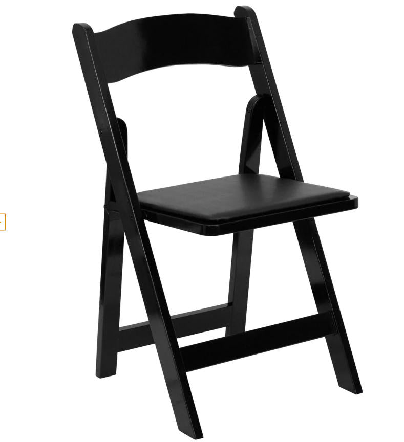 Black Resin Folding Chair -- 800 lb Capacity, Commercial Grade for Weddings & Events